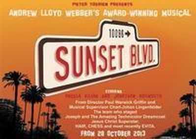 SUNSET BOULEVARD show poster