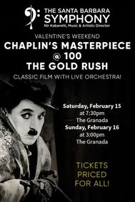 Chaplin's Masterpiece @100 - The Gold Rush show poster