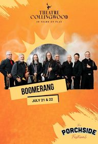 Boomerang at the Porchside Festival show poster