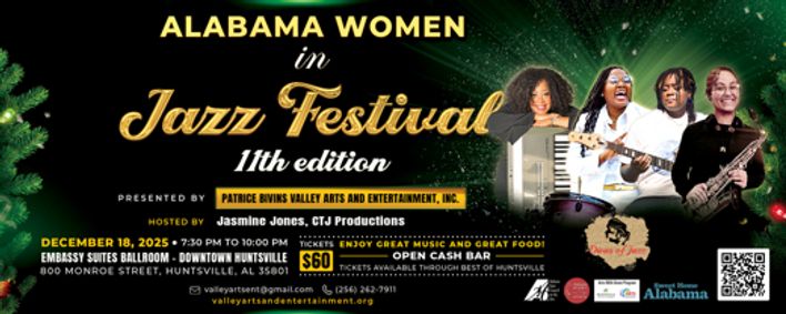 Tis the Season Holiday Jazz Alabama Women in Jazz Festival show poster