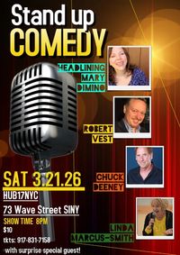 Saturday Night Comedy Headlining Mary Dimino show poster