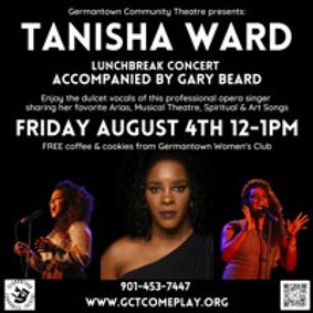 Tanisha Ward Lunchbox Concert accompanied by Gary Beard show poster