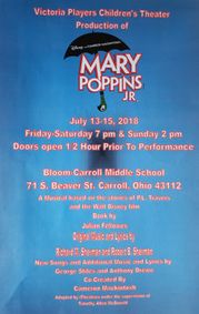 Mary Poppins Jr show poster
