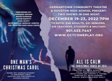 All Is Calm/One Man's Christmas Carol show poster