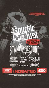 KNUCKLEDUST | 30 YEARS at The Underworld - London show poster
