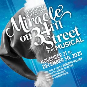 Meredith Wilsons's Miracle On 34th Street show poster