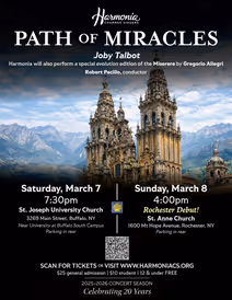 Path of Miracles: Harmonia Chamber Singers, March 7