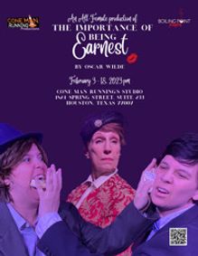 An all-female production of The Importance of Being Earnest show poster
