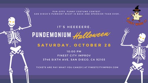 Pundemonium Halloween Edition: San Diego's Only SPOOKY Pun Competition show poster