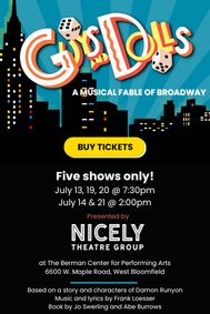 Guys and Dolls show poster