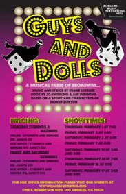 Guys and Dolls show poster