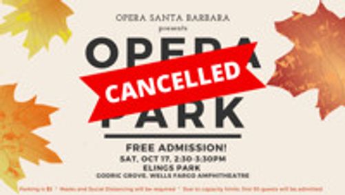 CANCELLED - Opera in the Park show poster