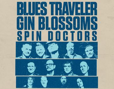Multi-Platinum Rock Legends Blues Traveler and Gin Blossoms Announce Return To The Road For Co-Headlining Summer Tour With Special Guest Spin Doctors show poster