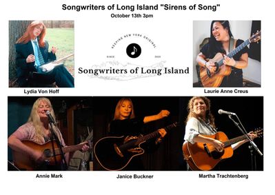 Songwriters of Long Island “Sirens of Song at Long Island Music & Entertainment Hall of Fame show poster