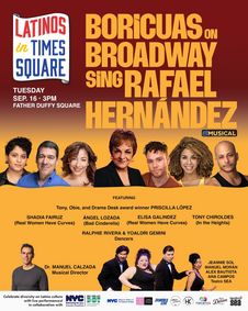 Boricuas on Broadway Sing Rafael Hernández Romance show poster