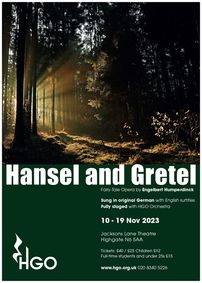 Hansel and Gretel show poster