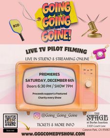 'Going, Going, Goine!' Live Pilot Taping Comedy Show at The Stage at Burke Junction December 6th show poster