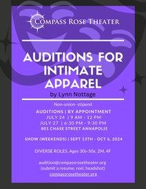 Auditions for Intimate Apparel by Lynn Nottage