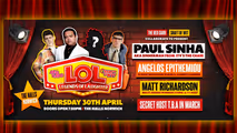 Legends Of Laughter at The Norwich Halls with Paul Sinha and Friends in UK Regional