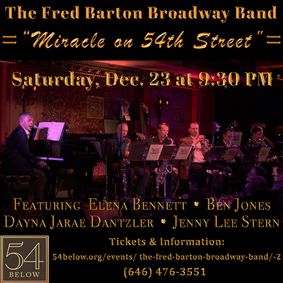 The Fred Barton Broadway Band: Miracle on 54th Street show poster
