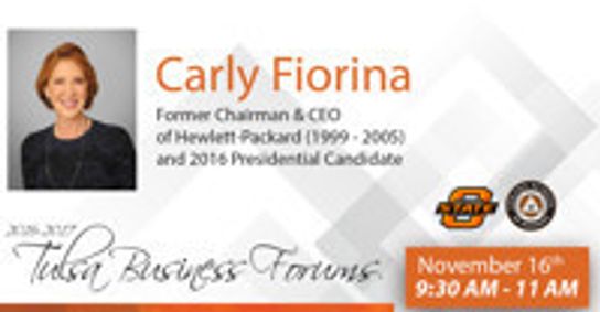 OSU Tulsa Business Forum with Carly Fiorina show poster