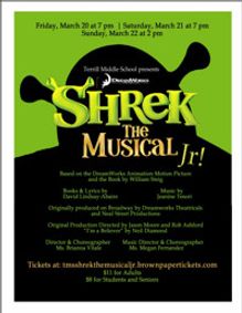 Shrek The Musical Jr. show poster