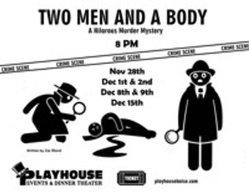 Two men and a body show poster