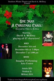 One Man A Christmas Carol show poster
