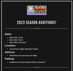 2023 Season Audition show poster