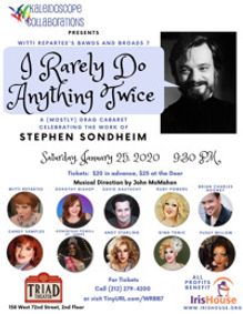 I Rarely Do Anything Twice: A Tribute to Stephen Sondheim show poster