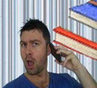 Schoolbooks in Wallpaper show poster