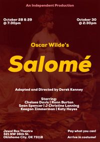 Oscar Wilde's Salomé show poster