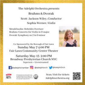 Adelphi Orchestra - Brahms & Dvorak show poster
