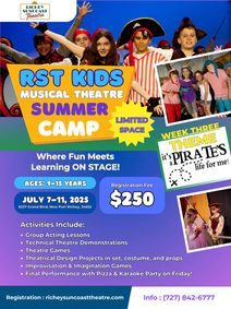 Young Buccaneers Invited to Set Sail at Pirate-Themed Summer Theatre Camp show poster
