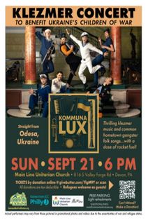 Klezmer Benefit Concert for Ukraine's War Orphans On 21 Sep 2025