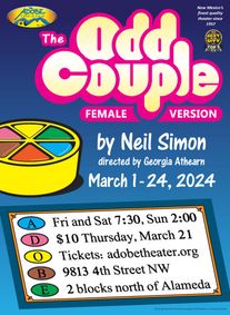 THE ODD COUPLE (FEMALE VERSION) show poster
