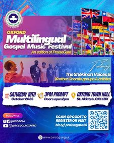 Oxford Multilingual Gospel Music Festival show poster