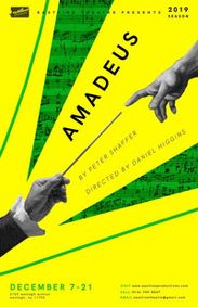 Amadeus by Peter Shaffer show poster