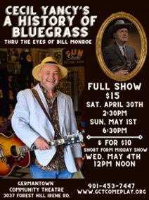 Cecil Yancy's A History of Bluegrass show poster