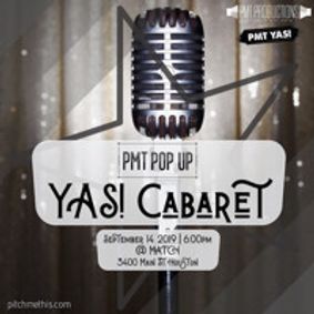 PMT Pop Up: YAS! Cabaret show poster