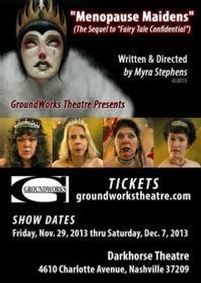 GroundWorks Theatre presents MENOPAUSE MAIDENS show poster