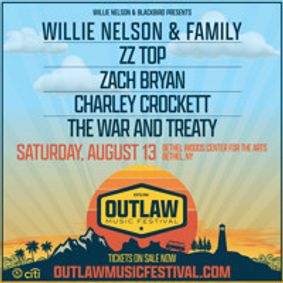 Outlaw Music Festival featuring Willie Nelson & Family, ZZ Top, Zach Bryan, Charley Crockett, and The War and Treaty show poster
