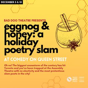 eggnog & honey: a holiday poetry slam show poster