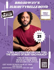Broadway's Isaiah Tyrelle Boyd sings Burt Bacharach show poster