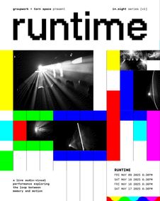 runtime / a performance in two threads show poster