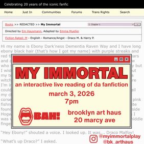 My Immortal show poster