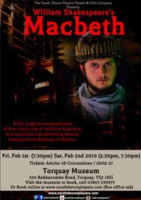 William Shakespeare's Macbeth show poster
