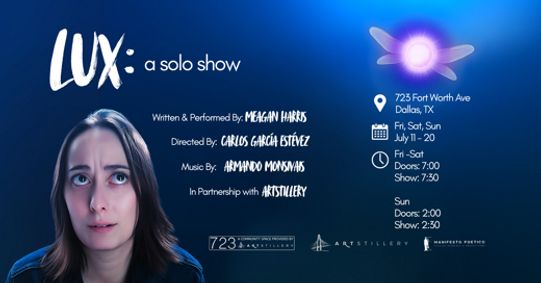 Lux: a solo show show poster