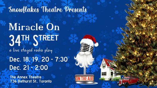 Miracle On 34th Street - a live radio play show poster