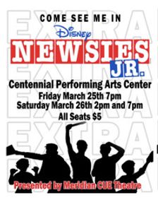 Disney Newsies JR. show poster